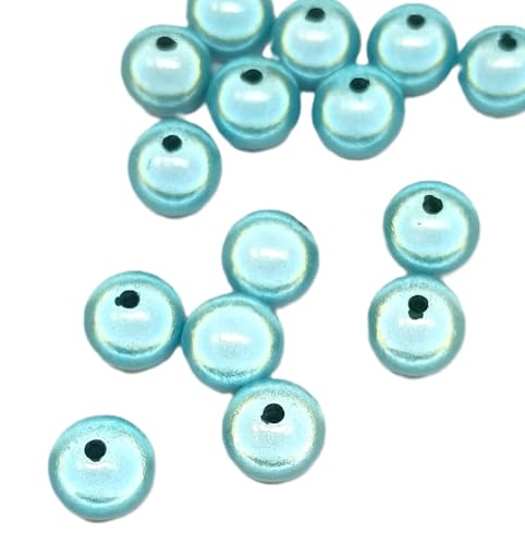 taffbeads 25 Stück 10 mm 3D-Illusionswunder Acrylperlen für DIY Handwerk und Schmuckherstellung (blau) von taffbeads