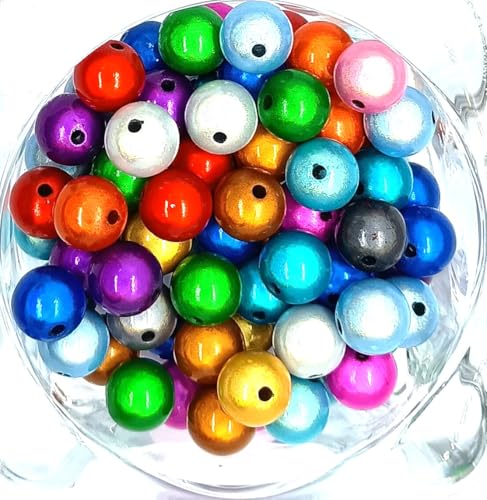 taffbeads 25pcs 10mm 3D Illusion Miracle Acryl Perlen für DIY Handwerk und Schmuckherstellung (gemischte Farben) von taffbeads