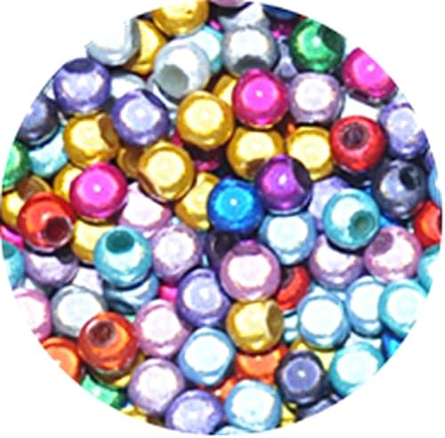 taffbeads 4 mm runde 3D-Illusionswunder Acrylperlen, 100 Stück/Beutel für DIY Handwerk und Halskette Armband Schmuckherstellung (mehrfarbig) von taffbeads