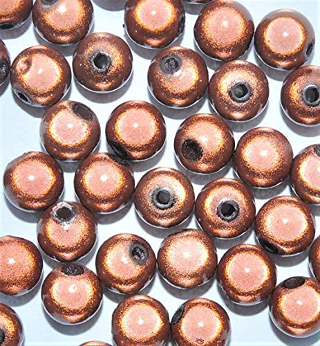 taffbeads 60 Stück 6 mm 3D-Illusion Miracle Acrylperlen für DIY Handwerk und Schmuckherstellung (braun) von taffbeads