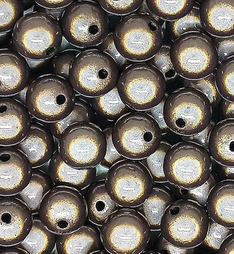 taffbeads 60 Stück 6 mm 3D-Illusionswunder Acrylperlen für DIY Handwerk und Schmuckherstellung (grau) von taffbeads