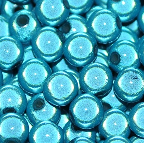 taffbeads 80 Stück 6 mm 3D-Illusionswunder Acrylperlen für DIY Handwerk und Schmuckherstellung (Dunkelhimmelblau) von taffbeads