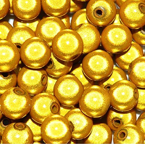 taffbeads 80 Stück 6 mm 3D-Illusionswunder Acrylperlen für DIY Handwerk und Schmuckherstellung (gelb) von taffbeads