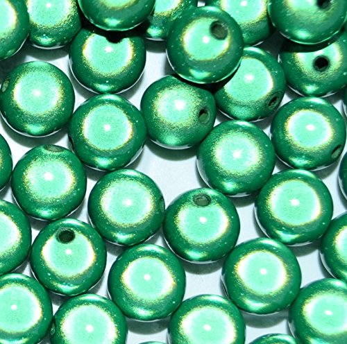 taffbeads 80 Stück 6 mm 3D-Illusionswunder Acrylperlen für DIY Handwerk und Schmuckherstellung (grün) von taffbeads