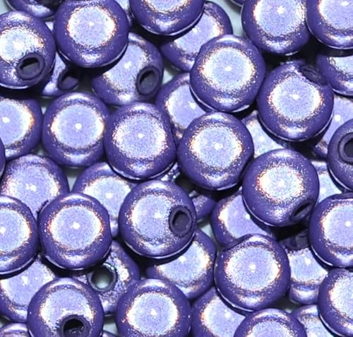 taffbeads 80 Stück 6 mm 3D-Illusionswunder Acrylperlen für DIY Handwerk und Schmuckherstellung (lila) von taffbeads