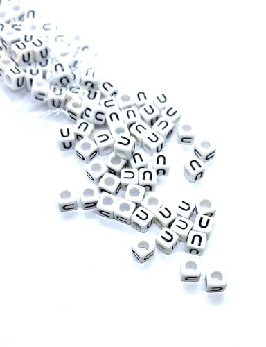 taffbeads Alphabet-Perlen aus Acryl, 6 mm, Würfel, A-Z, einzelne und gemischte Buchstaben, für Bastelarbeiten, Schmuckherstellung, 500 Stück taffbeads Alphabet-Perlen aus Acryl, 6 mm, Würfel, A-Z, einzelne und gemischte Buchstaben, für Bastelarbeiten, Schmuckherstellung, 500 Stück von taffbeads