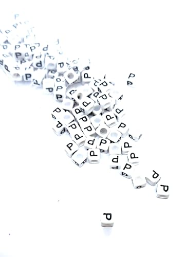 taffbeads Alphabet-Perlen aus Acryl, 6 mm, Würfel, A-Z, einzelne und gemischte Buchstaben, für Bastelarbeiten, Schmuckherstellung, 500 Stück von taffbeads