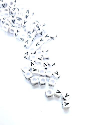 taffbeads Alphabet-Perlen aus Acryl, 6 mm, Würfel, A-Z, einzelne und gemischte Buchstaben, für Bastelarbeiten, Schmuckherstellung, 500 Stück taffbeads Alphabet-Perlen aus Acryl, 6 mm, Würfel, A-Z, einzelne und gemischte Buchstaben, für Bastelarbeiten, Schmuckherstellung, 500 Stück von taffbeads