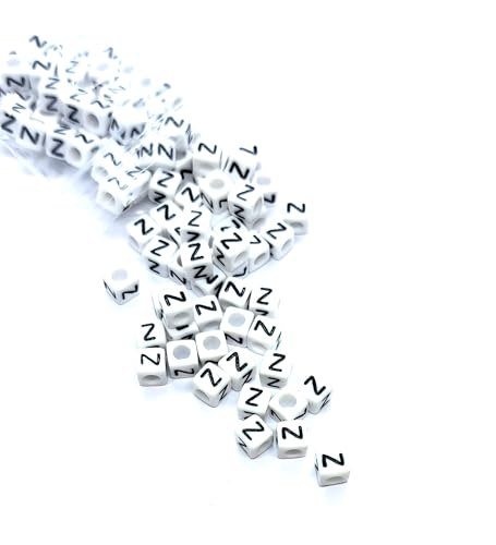taffbeads Alphabet-Perlen aus Acryl, 6 mm, Würfel, A-Z, einzelne und gemischte Buchstaben, für Bastelarbeiten, Schmuckherstellung, 500 Stück taffbeads Alphabet-Perlen aus Acryl, 6 mm, Würfel, A-Z, einzelne und gemischte Buchstaben, für Bastelarbeiten, Schmuckherstellung, 500 Stück von taffbeads