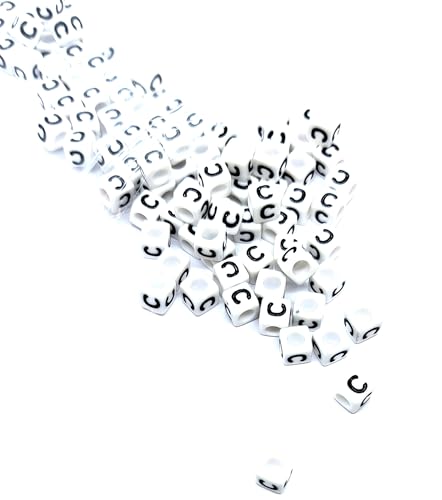 taffbeads Alphabet-Perlen aus Acryl, 6 mm, Würfel, A-Z, einzelne und gemischte Buchstaben, für Bastelarbeiten, Schmuckherstellung, 500 Stück von taffbeads