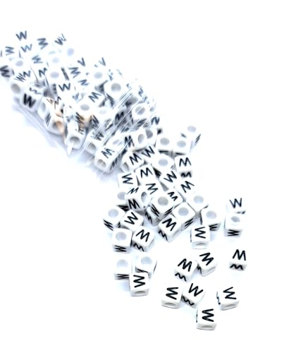 taffbeads Alphabet-Perlen aus Acryl, 6 mm, Würfel, A-Z, einzelne und gemischte Buchstaben, für Bastelarbeiten, Schmuckherstellung, 500 Stück taffbeads Alphabet-Perlen aus Acryl, 6 mm, Würfel, A-Z, einzelne und gemischte Buchstaben, für Bastelarbeiten, Schmuckherstellung, 500 Stück von taffbeads