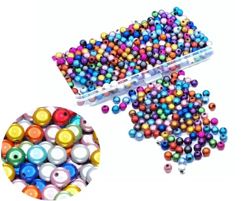 taffbeads Eine Box mit 6 mm / 400 Stück runden 3D-Illusions-Acryl-Wunderperlen für DIY Handwerk Schmuckherstellung (mehrfarbig) von taffbeads