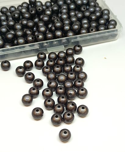 taffbeads Eine Box mit 8 mm/240 Stück runden 3D-Illusions-Acryl-Wunderperlen für DIY Handwerk Schmuckherstellung (schwarz) von taffbeads