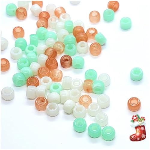 taffbeads Gut polierte Acryl-Pony-Perlen für Schmuckherstellung und DIY-Handwerk (500 Stück Weihnachtsfarben) von taffbeads
