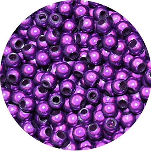 taffbeads Runde 3D-Illusionswunder-Acrylperlen, 4 mm, 100 Stück/Beutel für DIY Handwerk und Halskette, Armband, Schmuckherstellung (Dunkelviolett) von taffbeads
