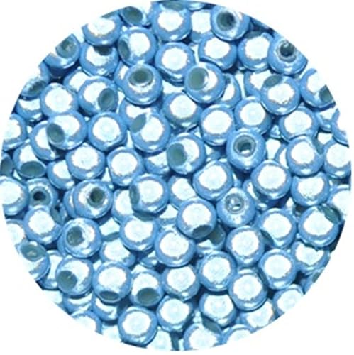 taffbeads Runde 3D-Illusionswunder Acrylperlen, 4 mm, 100 Stück/Beutel für DIY Handwerk und Halskette, Armband, Schmuckherstellung (Graublau) von taffbeads