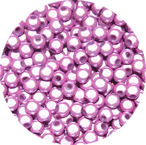 taffbeads Runde 3D-Illusionswunder-Acrylperlen, 4 mm, 100 Stück/Beutel für DIY Handwerk und Halskette, Armband, Schmuckherstellung (Rosa) von taffbeads