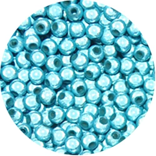taffbeads Runde 3D-Illusionswunder-Acrylperlen, 4 mm, 100 Stück/Beutel für DIY Handwerk und Halskette, Armband, Schmuckherstellung (blau) von taffbeads