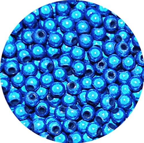 taffbeads Runde 3D-Illusionswunder-Acrylperlen, 4 mm, 100 Stück/Beutel für DIY Handwerk und Halskette, Armband, Schmuckherstellung (dunkelblau) von taffbeads