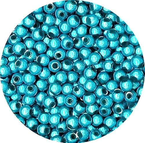 taffbeads Runde 3D-Illusionswunder-Acrylperlen, 4 mm, 100 Stück/Beutel für DIY Handwerk und Halskette, Armband, Schmuckherstellung (dunkles Himmelblau) von taffbeads