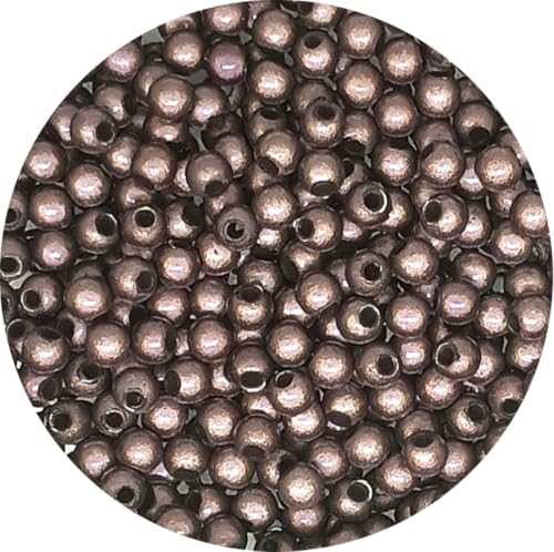 taffbeads Runde 3D-Illusionswunder-Acrylperlen, 4 mm, 100 Stück/Beutel für DIY Handwerk und Halskette, Armband, Schmuckherstellung (grau) von taffbeads