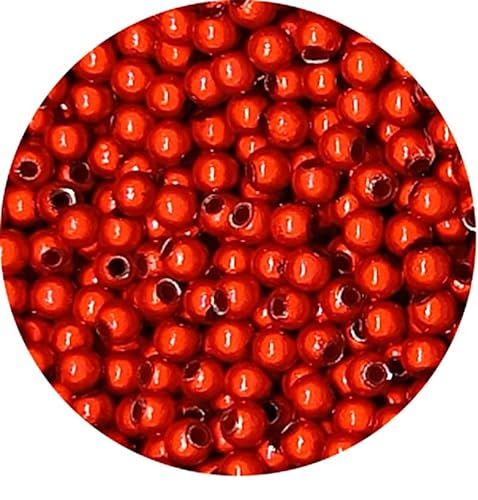 taffbeads Runde 3D-Illusionswunder-Acrylperlen, 4 mm, 100 Stück/Beutel für DIY Handwerk und Halskette, Armband, Schmuckherstellung (rot) von taffbeads