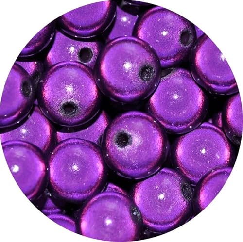 taffbeads Runde 3D-Illusionswunder-Acrylperlen, 8 mm, 40 Stück/Beutel für DIY Handwerk und Schmuckherstellung (Dunkelviolett) von taffbeads