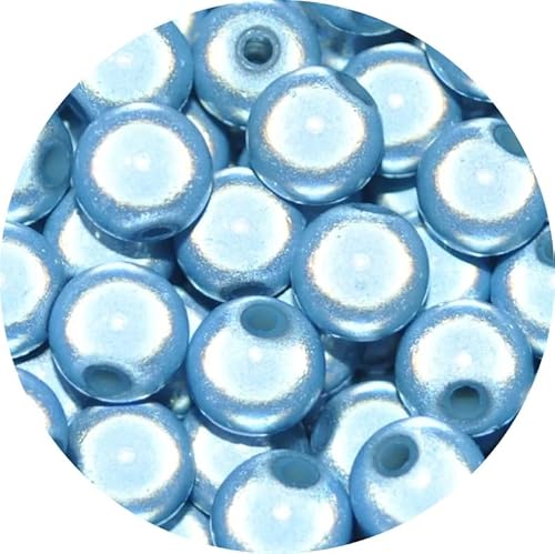 taffbeads Runde 3D-Illusionswunder-Acrylperlen, 8 mm, 40 Stück/Beutel für DIY Handwerk und Schmuckherstellung (Graublau) von taffbeads