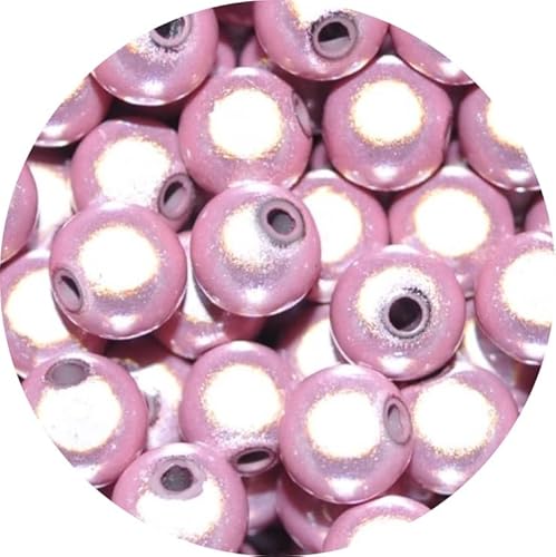 taffbeads Runde 3D-Illusionswunder-Acrylperlen, 8 mm, 40 Stück/Beutel für DIY Handwerk und Schmuckherstellung (Rosa) von taffbeads
