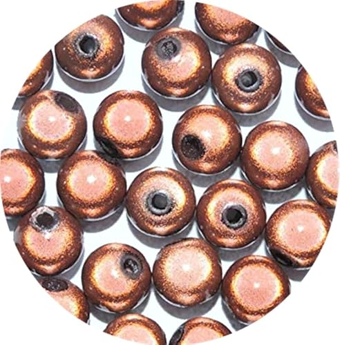 taffbeads Runde 3D-Illusionswunder-Acrylperlen, 8 mm, 40 Stück/Beutel für DIY Handwerk und Schmuckherstellung (braun) von taffbeads