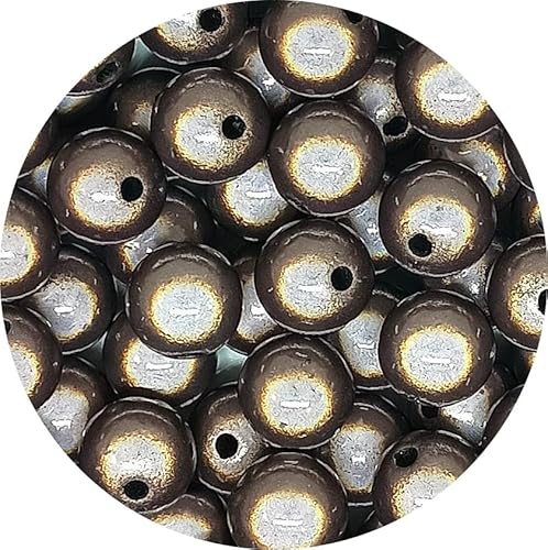 taffbeads Runde 3D-Illusionswunder-Acrylperlen, 8 mm, 40 Stück/Beutel für DIY Handwerk und Schmuckherstellung (grau) von taffbeads