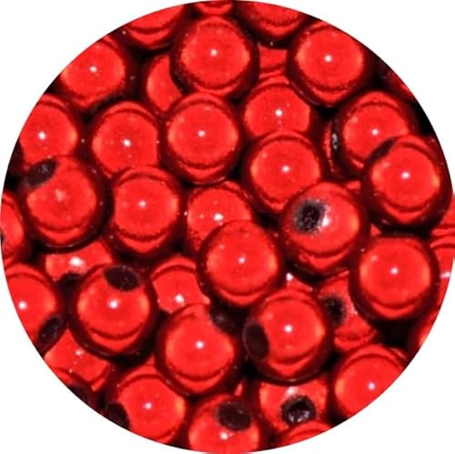 taffbeads Runde 3D-Illusionswunder-Acrylperlen, 8 mm, 40 Stück/Beutel für DIY Handwerk und Schmuckherstellung (rot) von taffbeads