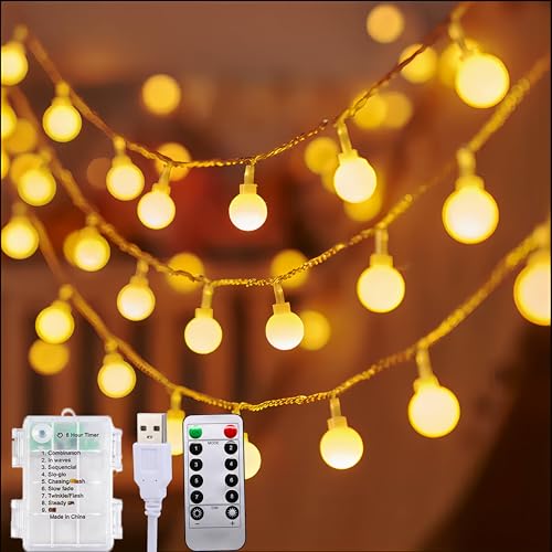 taiyongkang Lichterkette 3-in-1 Stromversorgung, 13M 100 Leds Lichterkette Batterie/Usb/strom, 8 Modi und Timer Funktion, füR Balkon Partybeleuchtung Zimmer Garten Hochzeit Partyzelt Zelt Camping taiyongkang Lichterkette 3-in-1 Stromversorgung, 13M 100 Leds Lichterkette Batterie/Usb/strom, 8 Modi und Timer Funktion, füR Balkon Partybeleuchtung Zimmer Garten Hochzeit Partyzelt Zelt Camping von taiyongkang