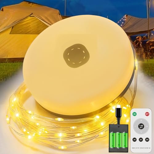 taiyongkang Camping Lichterkette Aufrollbare 2000mAh, kompatibel mit AA-Batterien (Batteriehalter inkl), Warmweiß LED, Perfekt für Camping taiyongkang Camping Lichterkette Aufrollbare 2000mAh, kompatibel mit AA-Batterien (Batteriehalter inkl), Warmweiß LED, Perfekt für Camping von taiyongkang