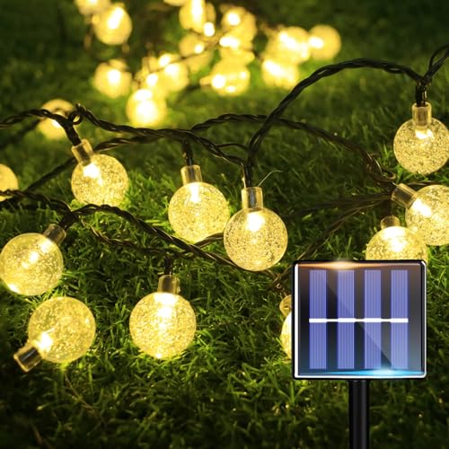 taiyongkang Solar Lichterkette Aussen 10m 40 LED Outdoor Lichterkette Solar für Balkon Garten Terrasse Automatische An/Aus IP65-Wasserdicht 8 Leuchtmodi Solarlichterkette für außen von taiyongkang