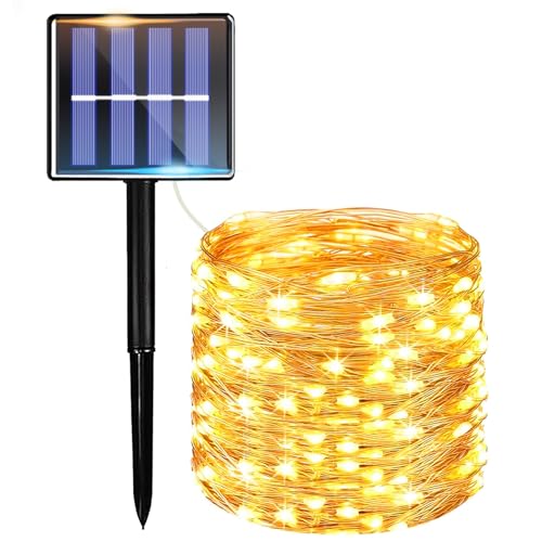 taiyongkang Solarlichterkette Outdoor 17m 150LED - LED Solar Lichterkette Außen IP65 Wasserdicht mit 8 Modi & Automatik - Solar Lights Outdoor für Garten, Terrasse, Balkon - Warmweiß taiyongkang Solarlichterkette Outdoor 17m 150LED - LED Solar Lichterkette Außen IP65 Wasserdicht mit 8 Modi & Automatik - Solar Lights Outdoor für Garten, Terrasse, Balkon - Warmweiß von taiyongkang