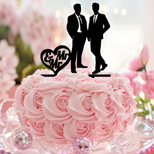 Acrylic Black Mr And Mr Wedding Cake Topper Silhouette Two Grooms, Elegant Wedding Cake Topper Two Husbands Wedding Party Favors Custom Couple Names Est Date Gay Wedding Engagement Gifts Acrylic Black Mr And Mr Wedding Cake Topper Silhouette Two Grooms, Elegant Wedding Cake Topper Two Husbands Wedding Party Favors Custom Couple Names Est Date Gay Wedding Engagement Gifts von taiyuanhangzhen