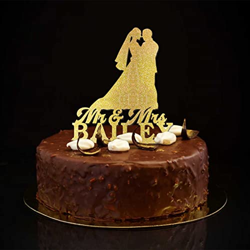 Goldener Glitzer-Kuchenaufsatz für Hochzeit, Jahrestag, Party, Brautparty Goldener Glitzer-Kuchenaufsatz für Hochzeit, Jahrestag, Party, Brautparty von taiyuanhangzhen