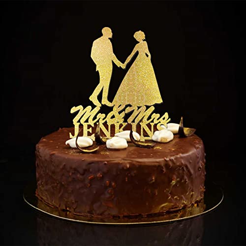 Hochzeitstortenaufsatz "Mr & Mrs", für Braut und Bräutigam, Hochzeitstortenaufsatz, Hochzeit, Verlobung, Junggesellinnenabschied, goldfarben mit Glitzer Hochzeitstortenaufsatz "Mr & Mrs", für Braut und Bräutigam, Hochzeitstortenaufsatz, Hochzeit, Verlobung, Junggesellinnenabschied, goldfarben mit Glitzer von taiyuanhangzhen
