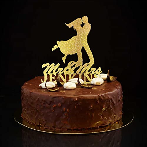 Hochzeitstortenaufsatz mit Aufschrift "Mr and Mrs", Retro, für Braut und Bräutigam, für Verlobung, Braut, Party, Geschenk, Hochzeit, Paare, Goldglitzer Hochzeitstortenaufsatz mit Aufschrift "Mr and Mrs", Retro, für Braut und Bräutigam, für Verlobung, Braut, Party, Geschenk, Hochzeit, Paare, Goldglitzer von taiyuanhangzhen