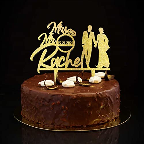 Hochzeitstortenaufsatz mit goldenem Glitzer, personalisierbar, für Hochzeiten und Jubiläen, Kuchendekorationen, Hochzeitsgeschenke für Paare Hochzeitstortenaufsatz mit goldenem Glitzer, personalisierbar, für Hochzeiten und Jubiläen, Kuchendekorationen, Hochzeitsgeschenke für Paare von taiyuanhangzhen