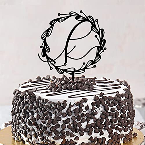 K Monogramm-Buchstaben Kuchendekoration für Hochzeit, Jubiläum, Party, Kränze, elegant, wiederverwendbar, Geschenk für Kinder oder Erwachsene, Acryl, Schwarz K Monogramm-Buchstaben Kuchendekoration für Hochzeit, Jubiläum, Party, Kränze, elegant, wiederverwendbar, Geschenk für Kinder oder Erwachsene, Acryl, Schwarz von taiyuanhangzhen
