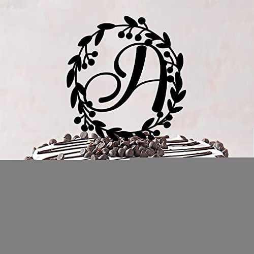 Kuchendekoration mit Initialen Blumennamen für Hochzeit, Jubiläum, Party, Dekoration, Blumenkranz, Romantik, wiederverwendbar, Geschenke für Baby, Jungen, Mädchen, Acryl, Schwarz, personalisierbar Kuchendekoration mit Initialen Blumennamen für Hochzeit, Jubiläum, Party, Dekoration, Blumenkranz, Romantik, wiederverwendbar, Geschenke für Baby, Jungen, Mädchen, Acryl, Schwarz, personalisierbar von taiyuanhangzhen