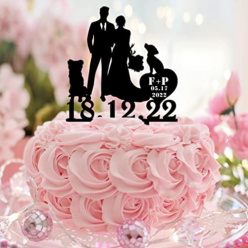 Mr and Mrs personalisierbare Hochzeitstortenaufsatz mit Hund, Katze, Retro, Braut und Bräutigam, Kuchendekoration für Hochzeit, Jahrestag, Party, Hochzeitsgeschenk, für Paare, Acryl, Schwarz Mr and Mrs personalisierbare Hochzeitstortenaufsatz mit Hund, Katze, Retro, Braut und Bräutigam, Kuchendekoration für Hochzeit, Jahrestag, Party, Hochzeitsgeschenk, für Paare, Acryl, Schwarz von taiyuanhangzhen