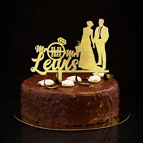 Mr & Mrs Cake Toppers Silhouette Name personalisiert Datum Retro Paar Cake Topper für Hochzeit Verlobung Party Dekoration Hochzeitsgeschenke für Paar Glitter Gold Mr & Mrs Cake Toppers Silhouette Name personalisiert Datum Retro Paar Cake Topper für Hochzeit Verlobung Party Dekoration Hochzeitsgeschenke für Paar Glitter Gold von taiyuanhangzhen