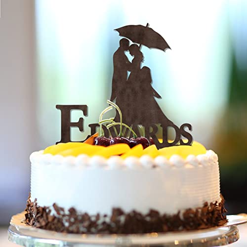 Mr & Mrs Silhouette brauner Tortenaufsatz aus Holz für Hochzeit, Verlobung, Party, Junggesellinnenabschied, Geschenk für Sie oder Ihn von taiyuanhangzhen