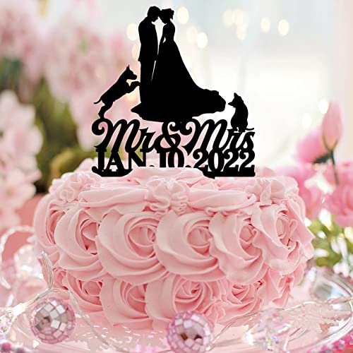 Mr. & Mrs Hochzeitstortenaufsatz Hochzeit Braut Braut Bräutigam Hochzeitsgeschenk Hochzeitsgeschenk für Paare Acryl Schwarz von taiyuanhangzhen