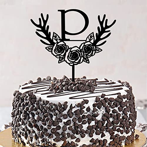 Schwarze Acryl-Kuchendekoration mit Monogramm Buchstabe P Initialen Namen Blumenblätter Hochzeit Geburtstag Party Blumenkranz Wiederverwendbare Lustige Verlobungsgeschenke für Kinder Schwarze Acryl-Kuchendekoration mit Monogramm Buchstabe P Initialen Namen Blumenblätter Hochzeit Geburtstag Party Blumenkranz Wiederverwendbare Lustige Verlobungsgeschenke für Kinder von taiyuanhangzhen