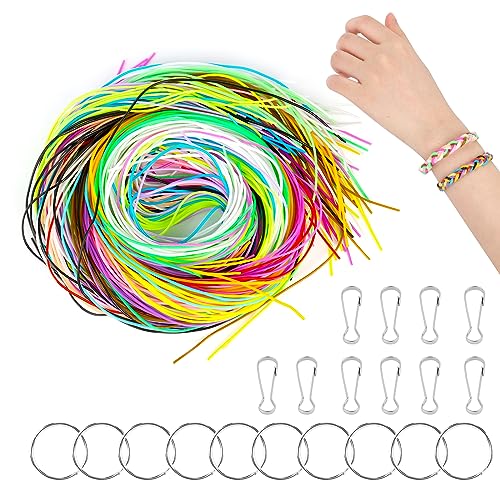 talifoca 200 Stück Scooby DOO Bänder Set, Playtastic Scoubidou Strings, DIY-String für Schmuckherstellung in 20 Farben, Plastik Bänder Streifen mit 20 Schlüsselring Ring und Haken für DIY Kunstwerk talifoca 200 Stück Scooby DOO Bänder Set, Playtastic Scoubidou Strings, DIY-String für Schmuckherstellung in 20 Farben, Plastik Bänder Streifen mit 20 Schlüsselring Ring und Haken für DIY Kunstwerk von talifoca