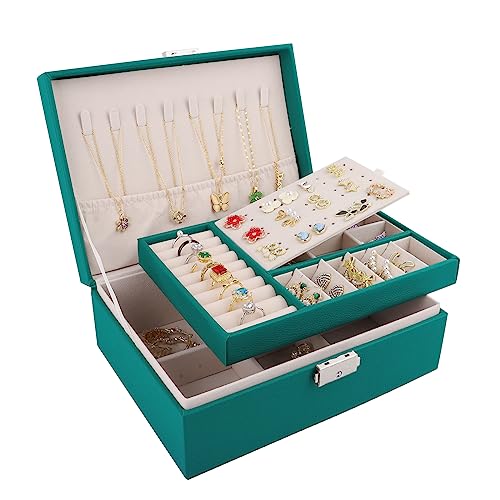 talifoca Schmuckkästchen, Doppellagige große Kapazität PU-Leder Schmuckaufbewahrung Organizer Schmuckschatulle Schmuckbox für Ringe Ohrringe Armbänder Halsketten Mädchen Frauen talifoca Schmuckkästchen, Doppellagige große Kapazität PU-Leder Schmuckaufbewahrung Organizer Schmuckschatulle Schmuckbox für Ringe Ohrringe Armbänder Halsketten Mädchen Frauen von talifoca
